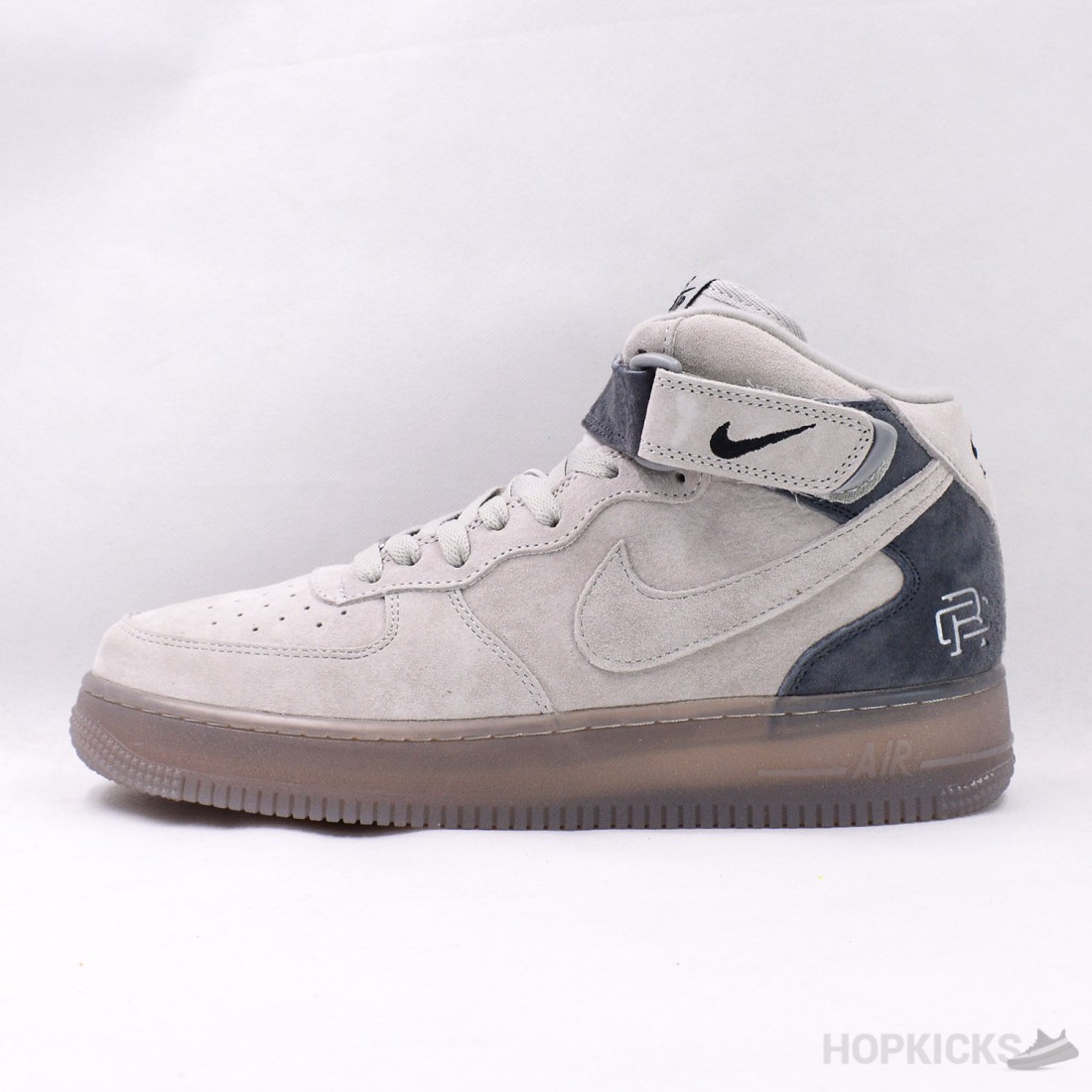 nike air force 1 mid grey black